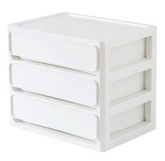 미니수납장 추천 : 생활살림 튼트니 데스트 3단 미니 서랍장, 화이트, 1개