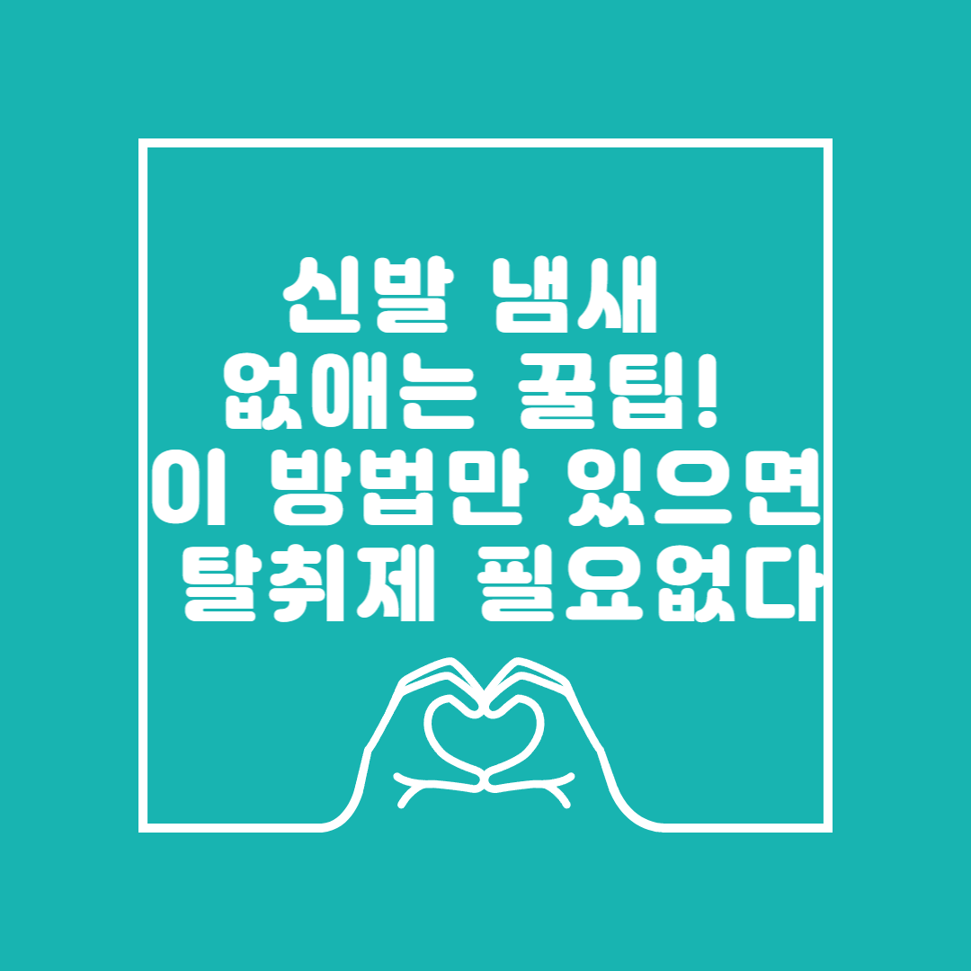 신발 냄새 없애는 꿀팁 이미지