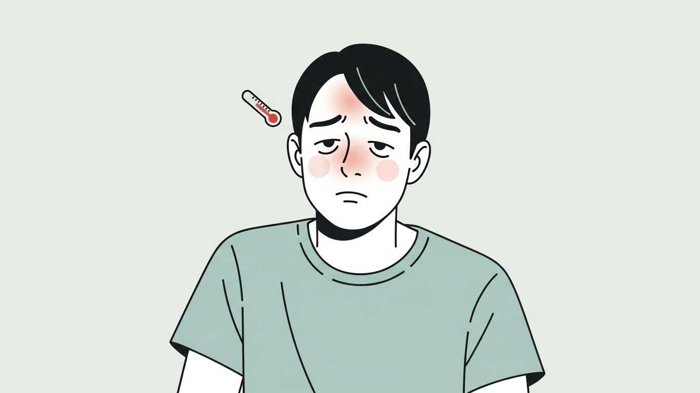 코로나 증상과 감기 증상을 비교한 의료 정보 이미지