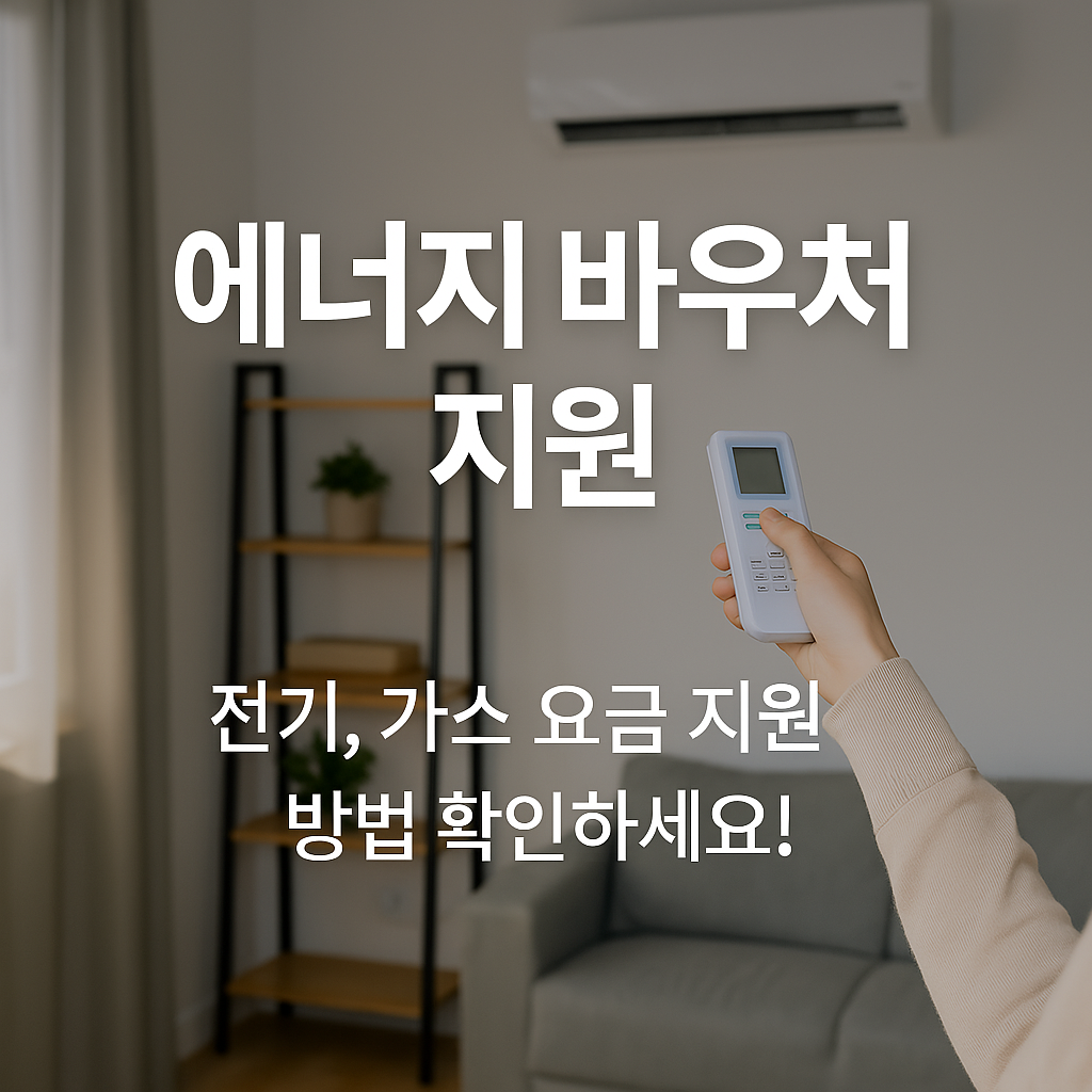 1인 가구 에너지 바우처 지원: 전기, 가스 요금 지원 방법