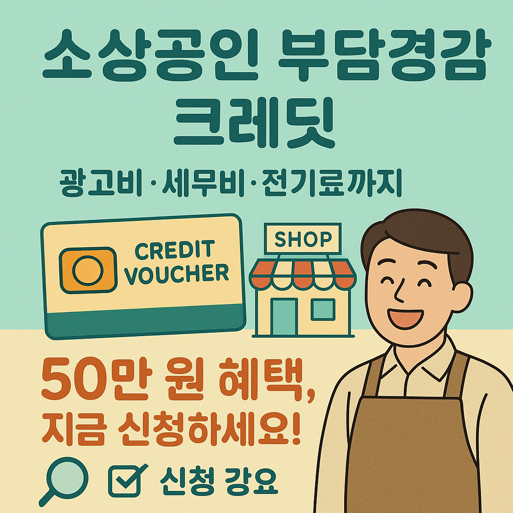 소상공인 부담경감 크레딧 신청조건, 신청방법, 사용처 안내 사진