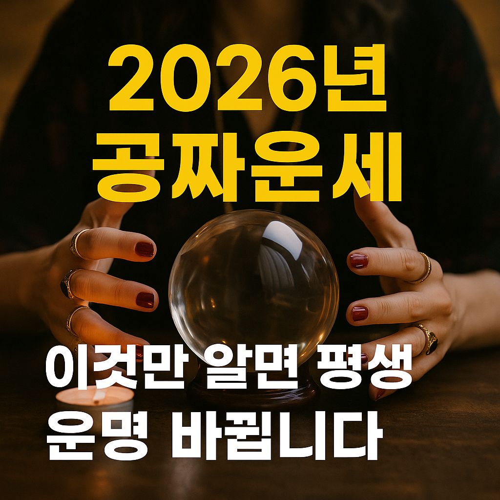 2026년 공짜운세 이것만 알면 평생 운명 바뀝니다