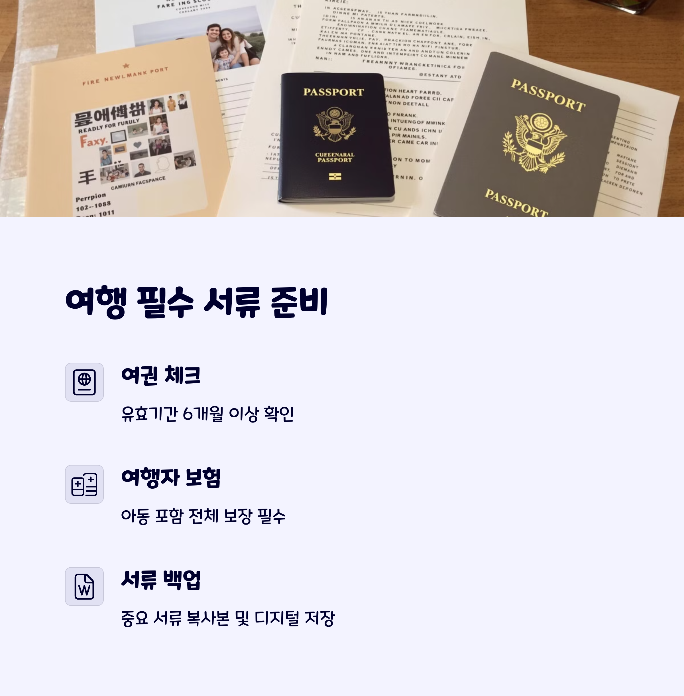 가족여행준비