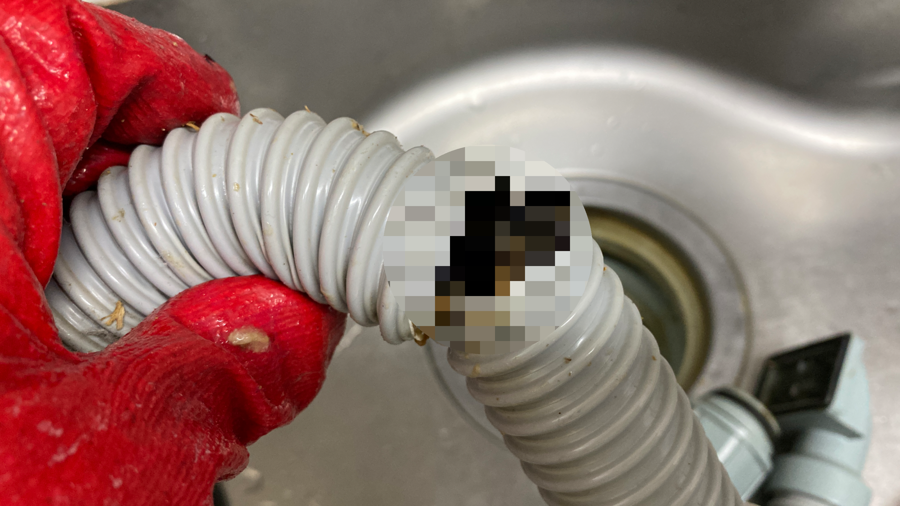 싱크대 배수구 내부 오염