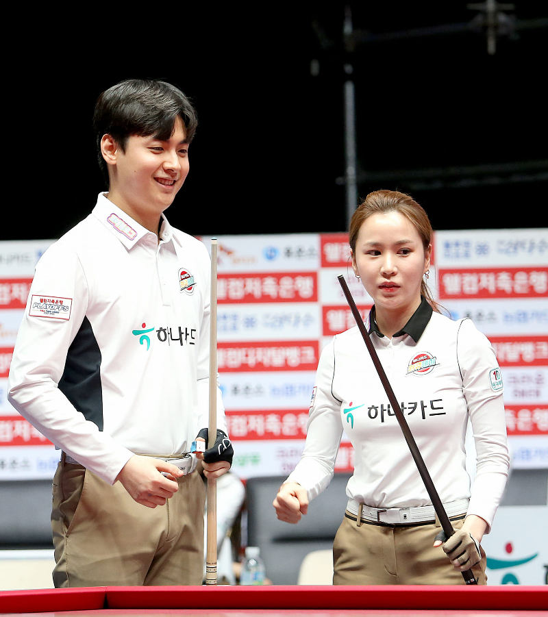 PBA 팀리그 포스트시즌 플레이오프 진출팀 - 하나카드 당구팀(3) - 신정주 김진아 당구선수