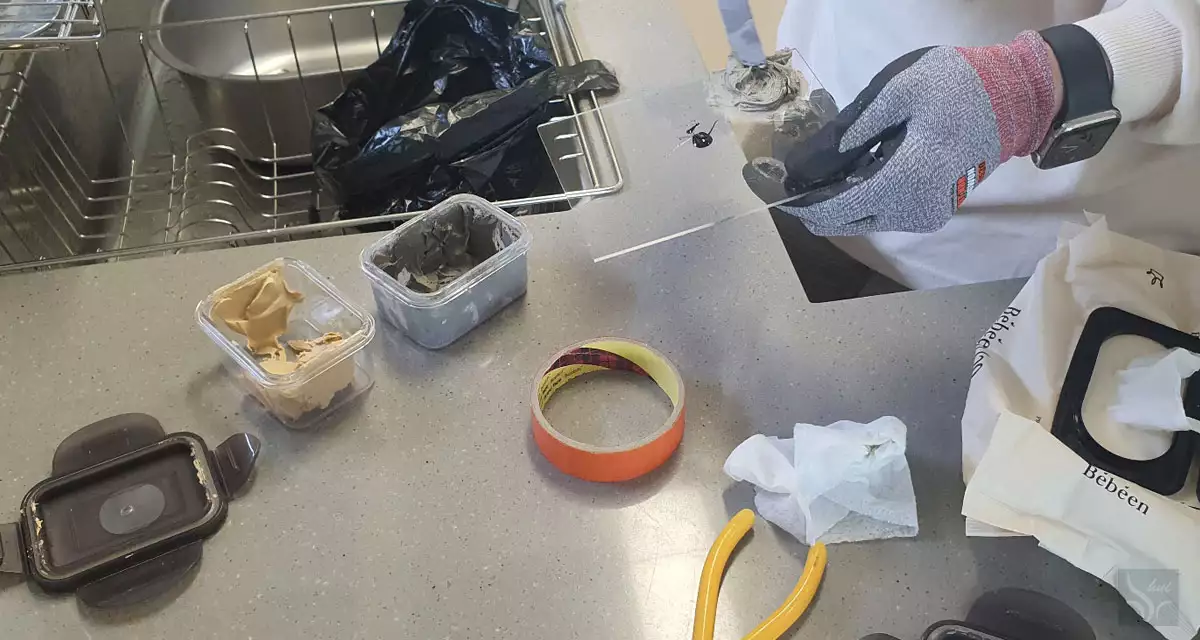 타공복원 메꿈용 작업