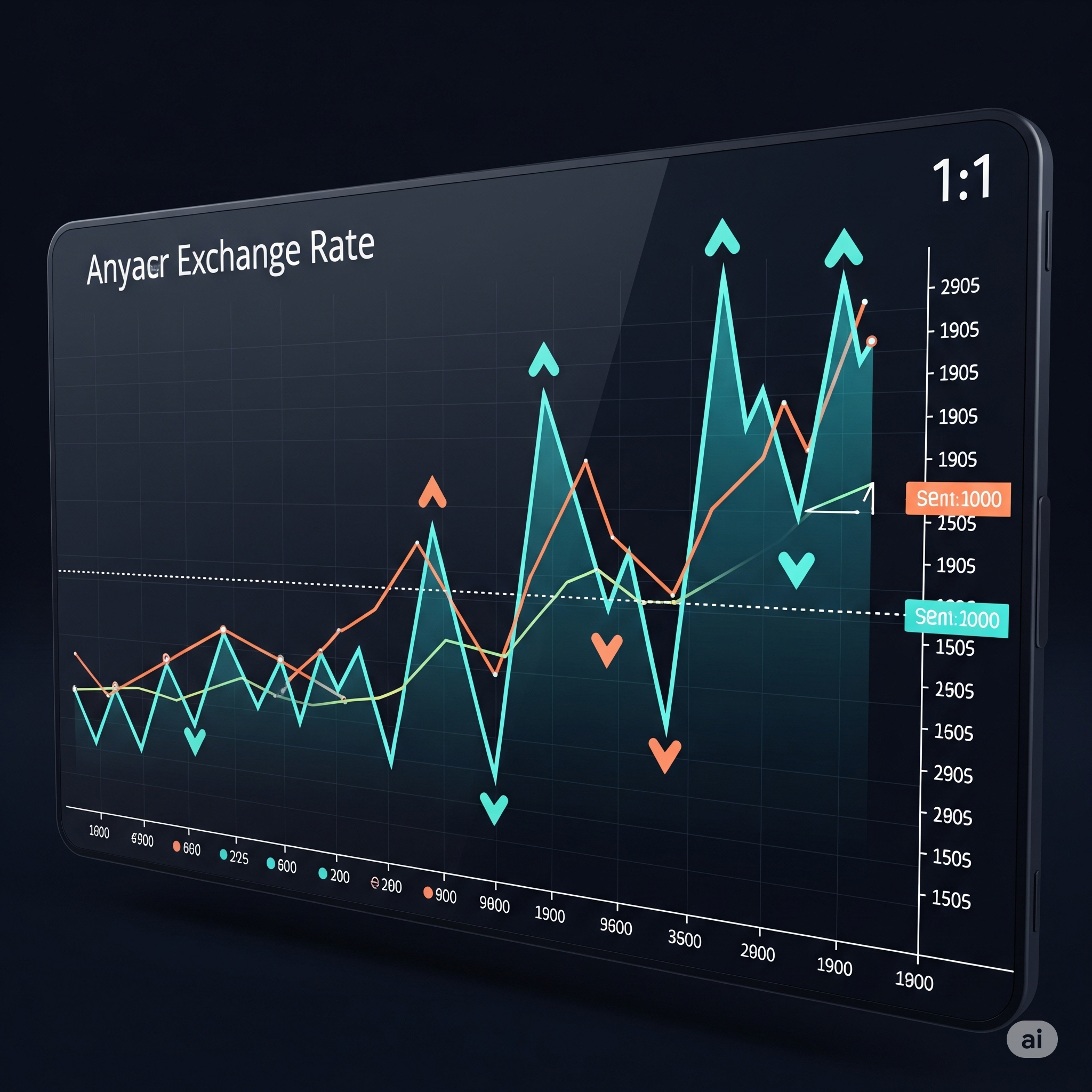 환율이 변동하는 그래프 모양