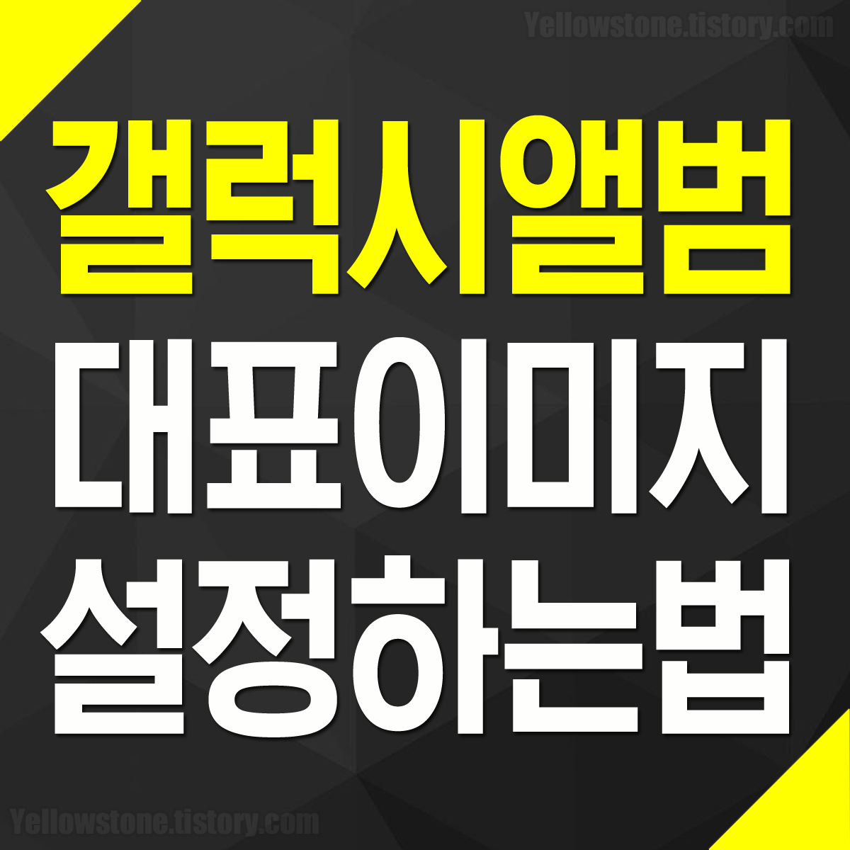 갤럭시 스마트폰 갤러리 앨범 대표 이미지 변경