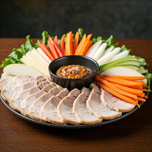 삼겹살 수삼 냉채