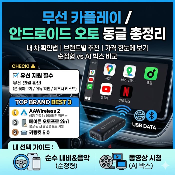 무선 카플레이 안드로이드 오토 동글 추천 총정리