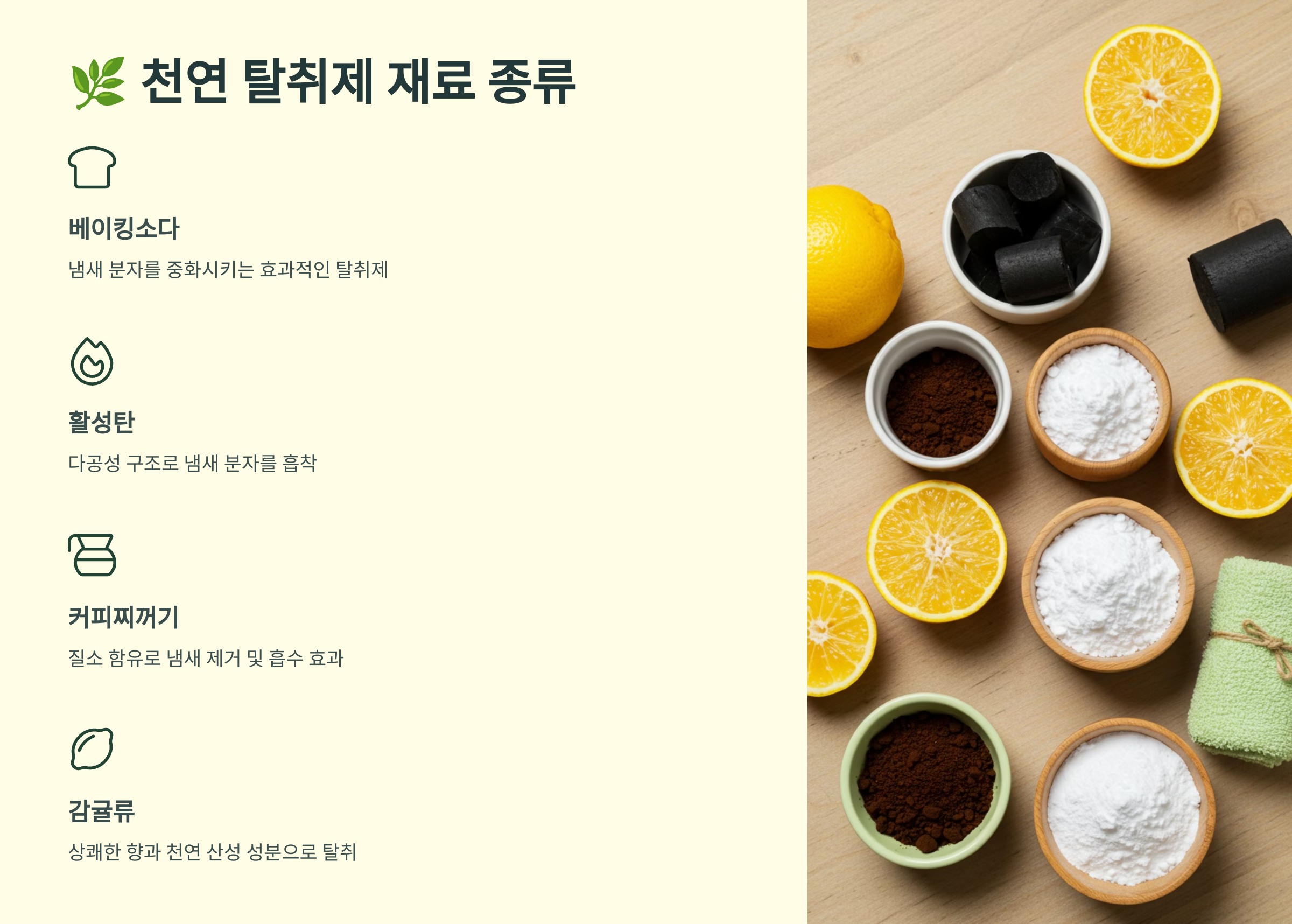 🌿 천연 탈취제 재료 종류