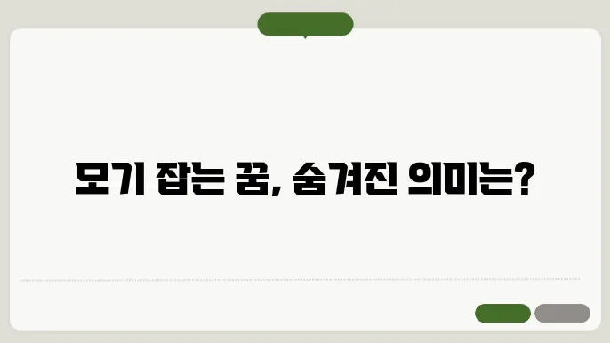 모기 잡는 꿈