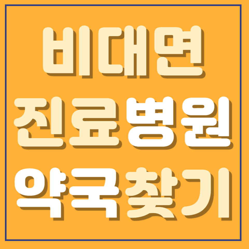 비대면 진료 병원 의원 약국 찾기