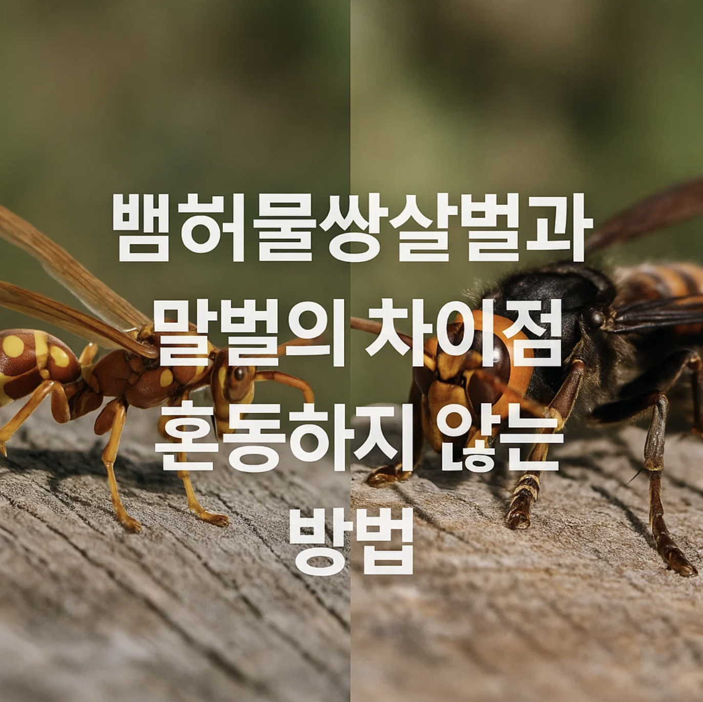 뱀허물쌍살벌과 말벌의 차이점 비교하며 혼동하지 않는 방법