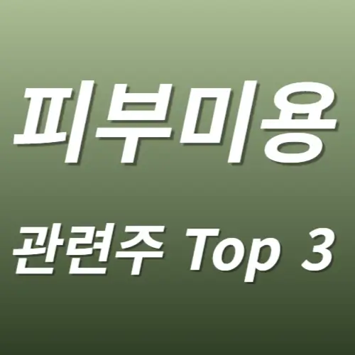 피부미용 관련주 수혜주