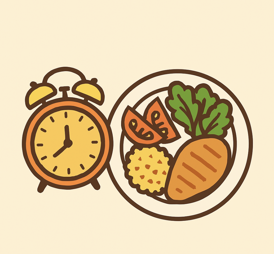 간헐적 단식 일러스트 이미지