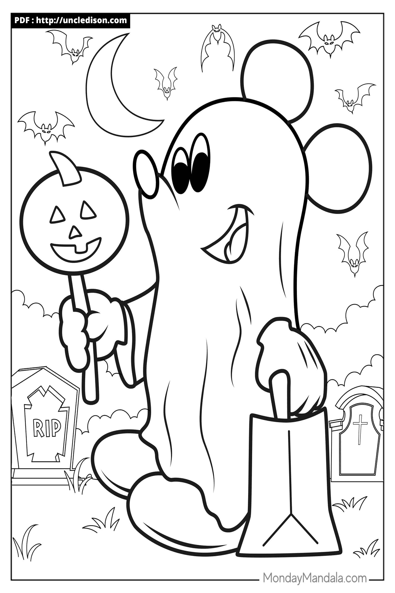 할로윈 색칠공부 도안 유령 고스트