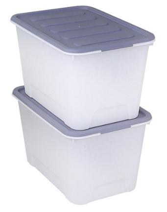 가쯔 멀티블럭 리빙박스 72L, 그레이, 2개