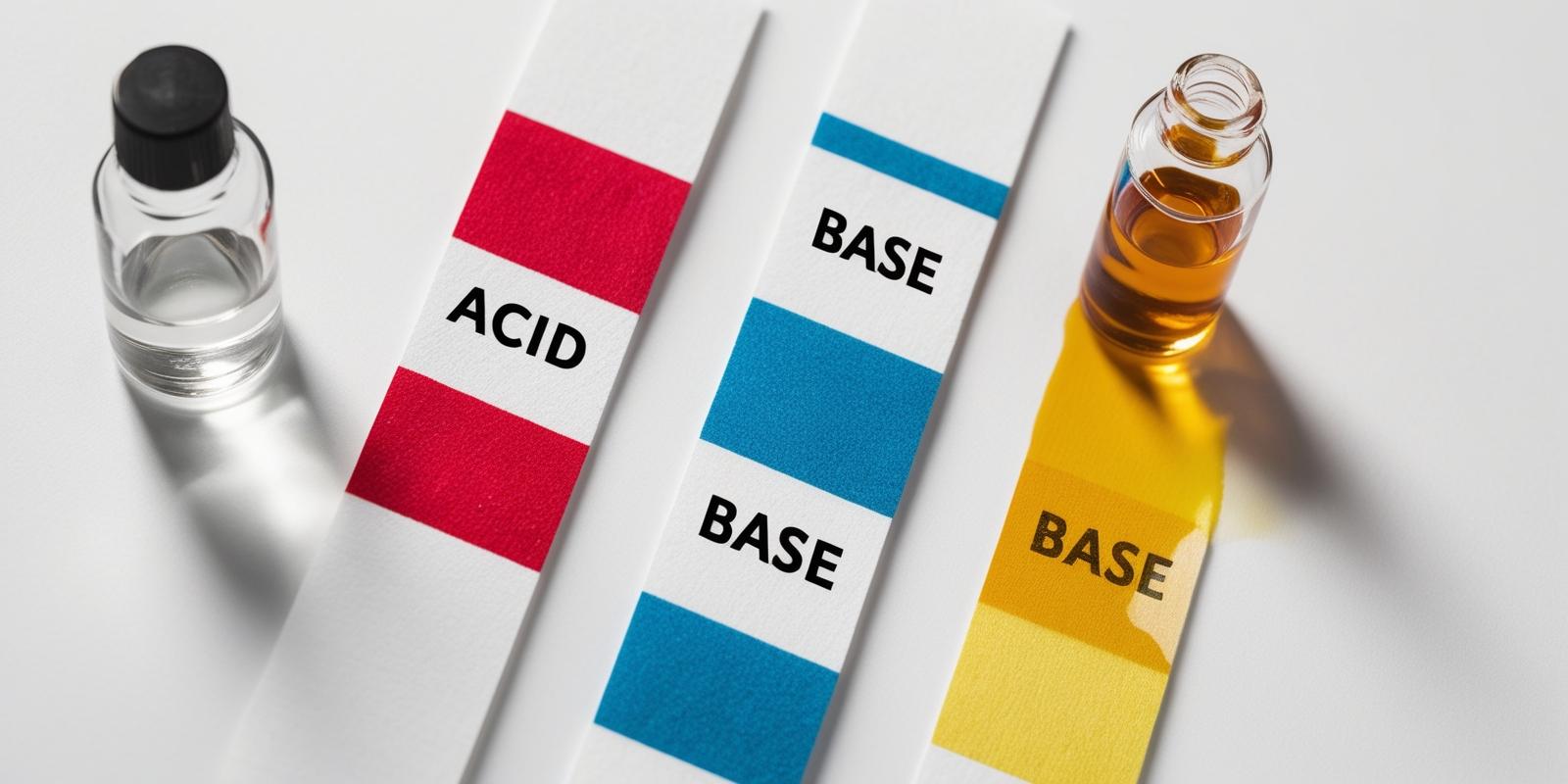 지시약으로 산 염기 구분하는 이미지