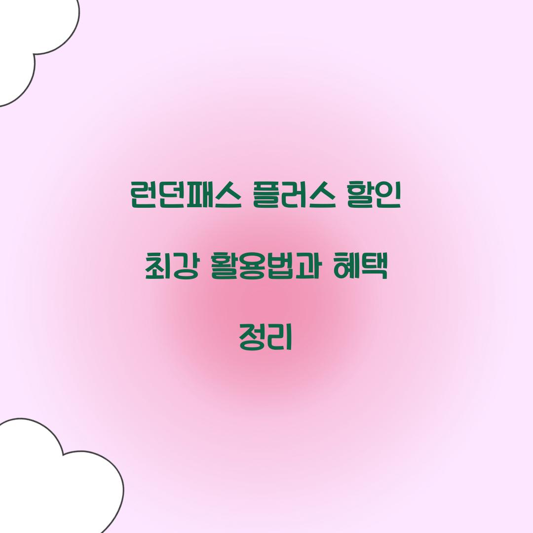 런던패스 플러스 할인