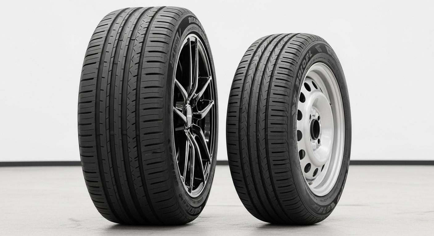 자동차 타이어 크기 차이