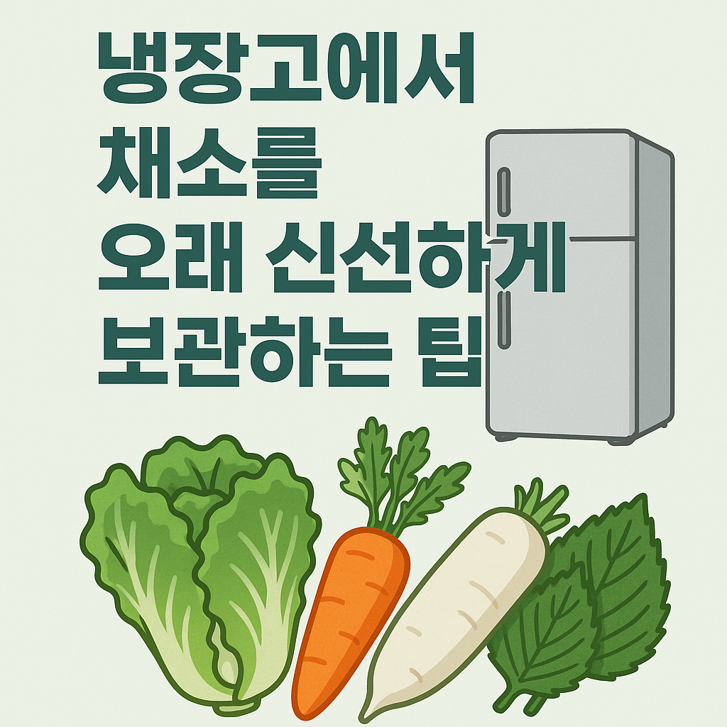 냉장고에서 채소를 오래 신선하게 보관하는 팁