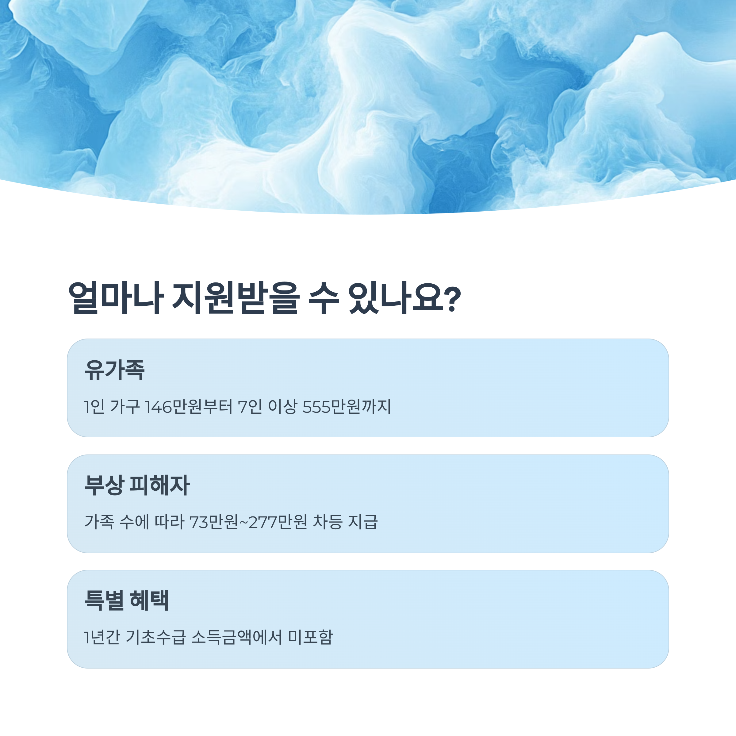 지원 금액 세부 내용