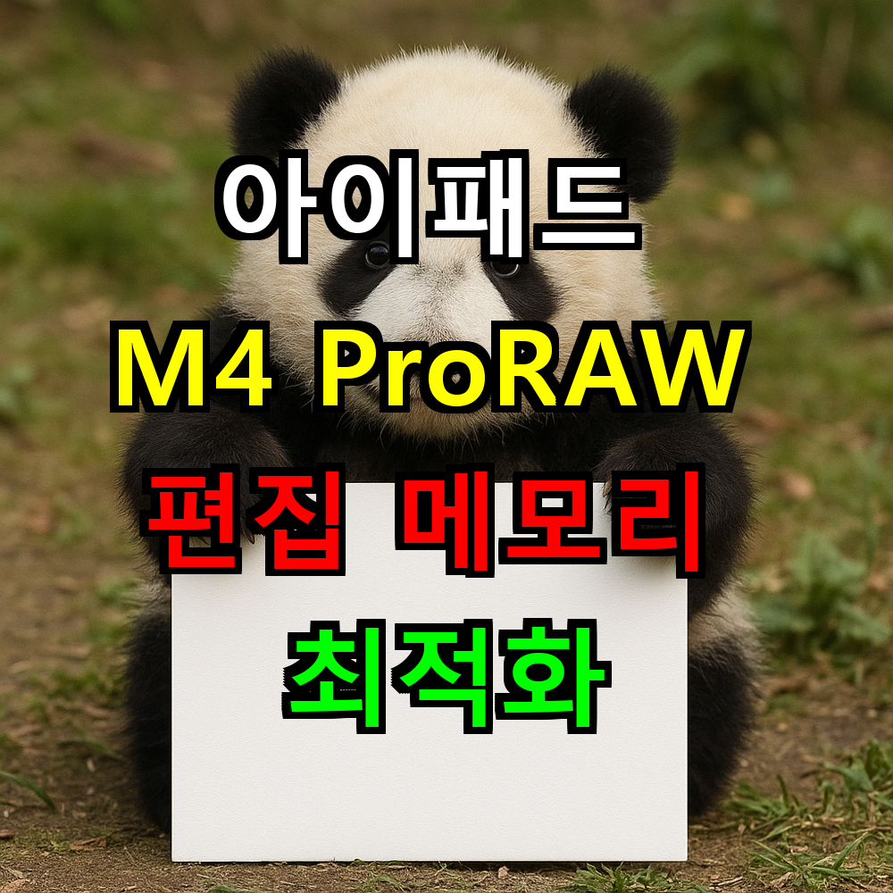 아이패드 M4 ProRAW 편집 메모리 최적화 완벽 가이드