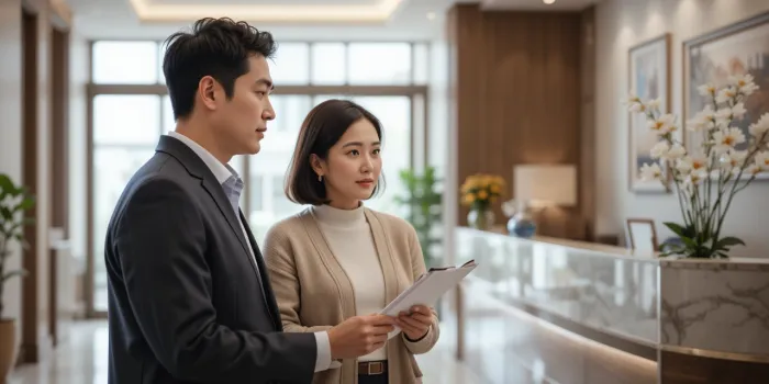 실버타운 상담 부부 방문