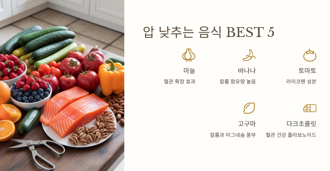 혈압 낮추는 음식 BEST 5