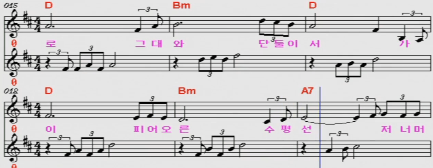 인치엘로(최무룡) 단둘이 가봤으면 악보