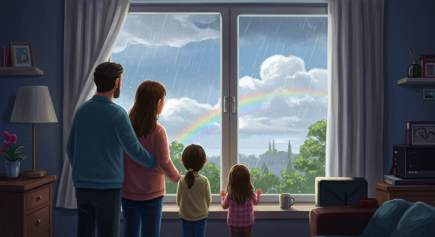 현명하게 장마를 잘 보낸 모습