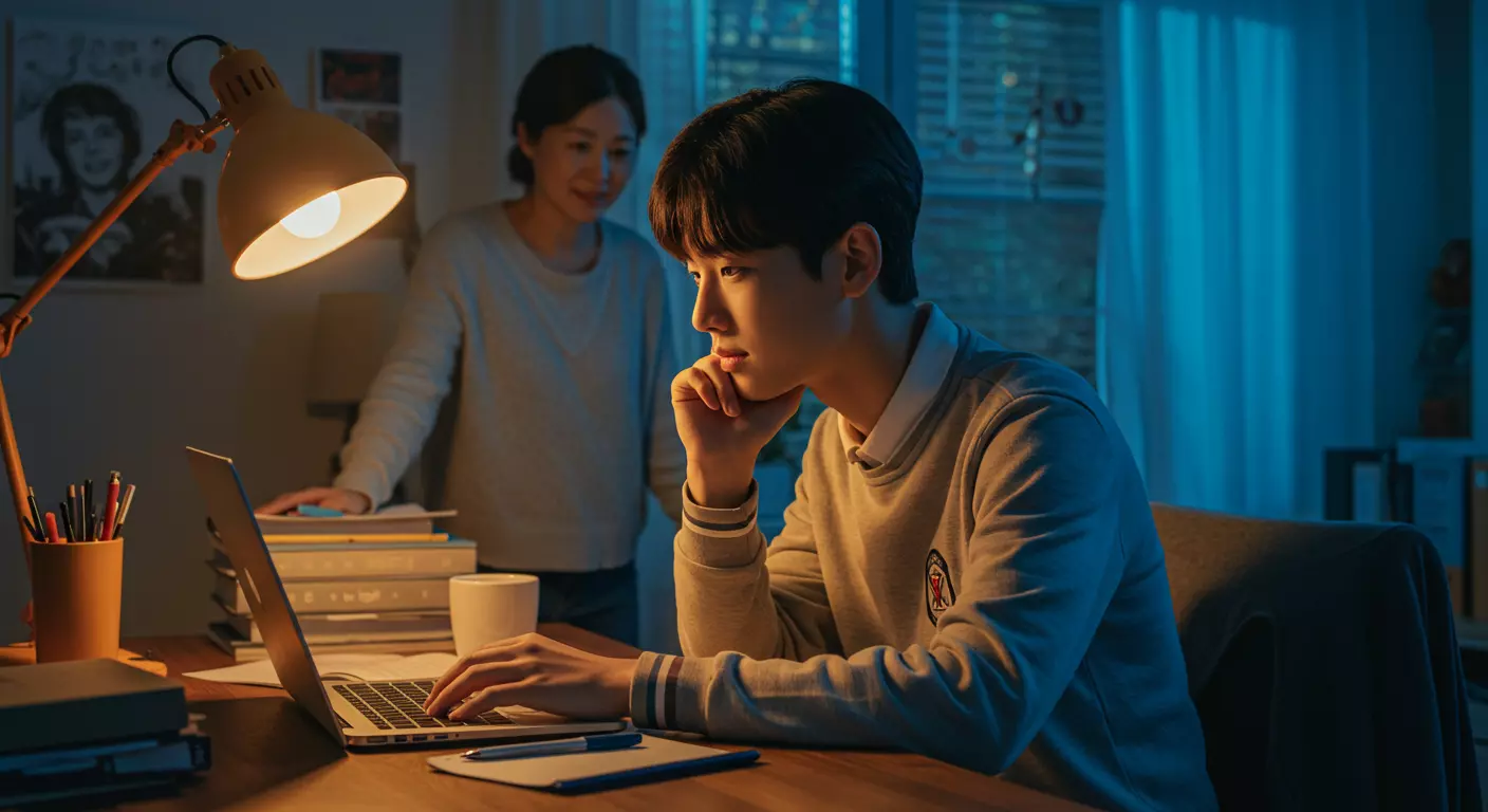 청소년 인터넷 사용 관련법 확인하는 이미지