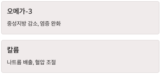 심장에 좋은 오메가3와 칼륨