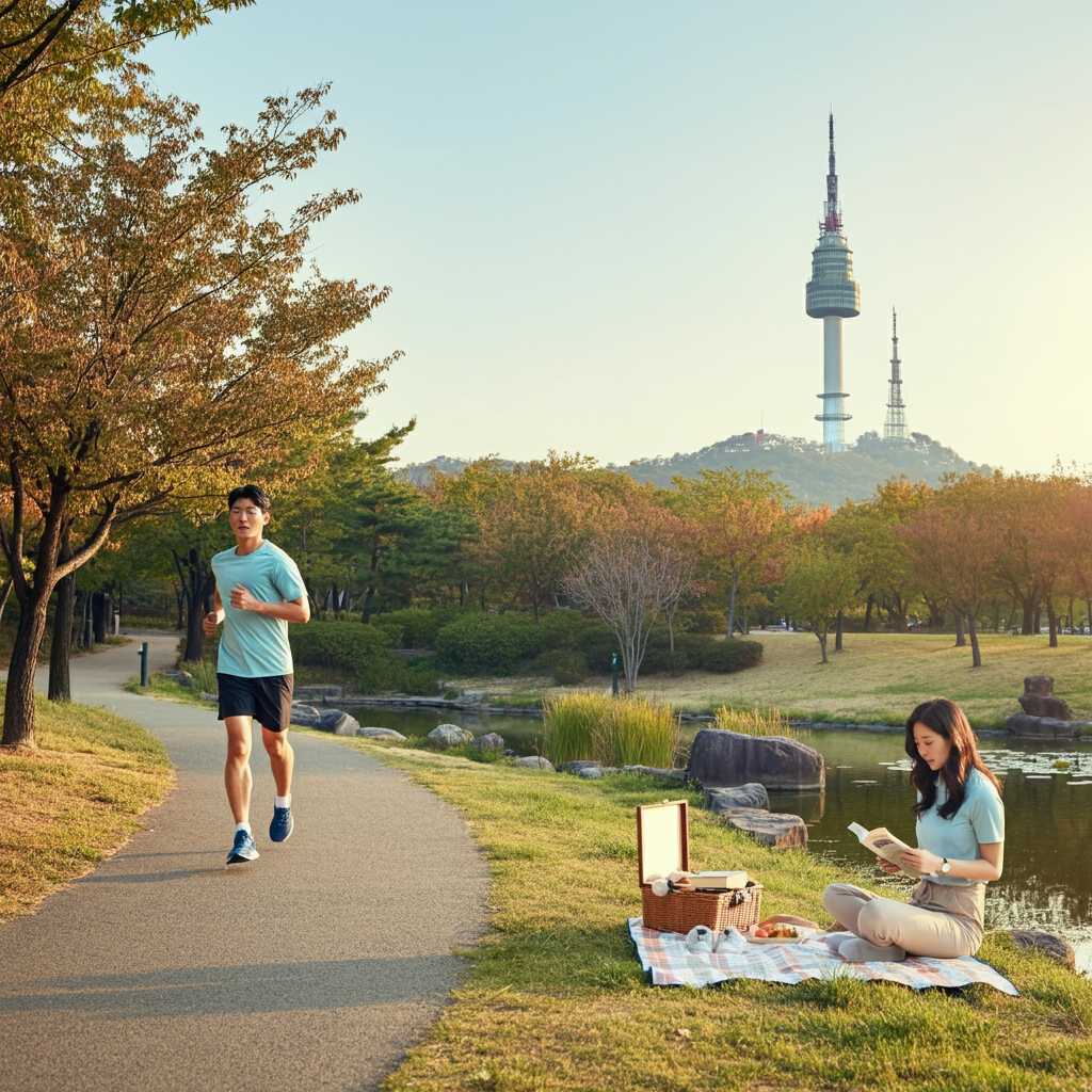 워라벨_표현_공원_런닝_독서