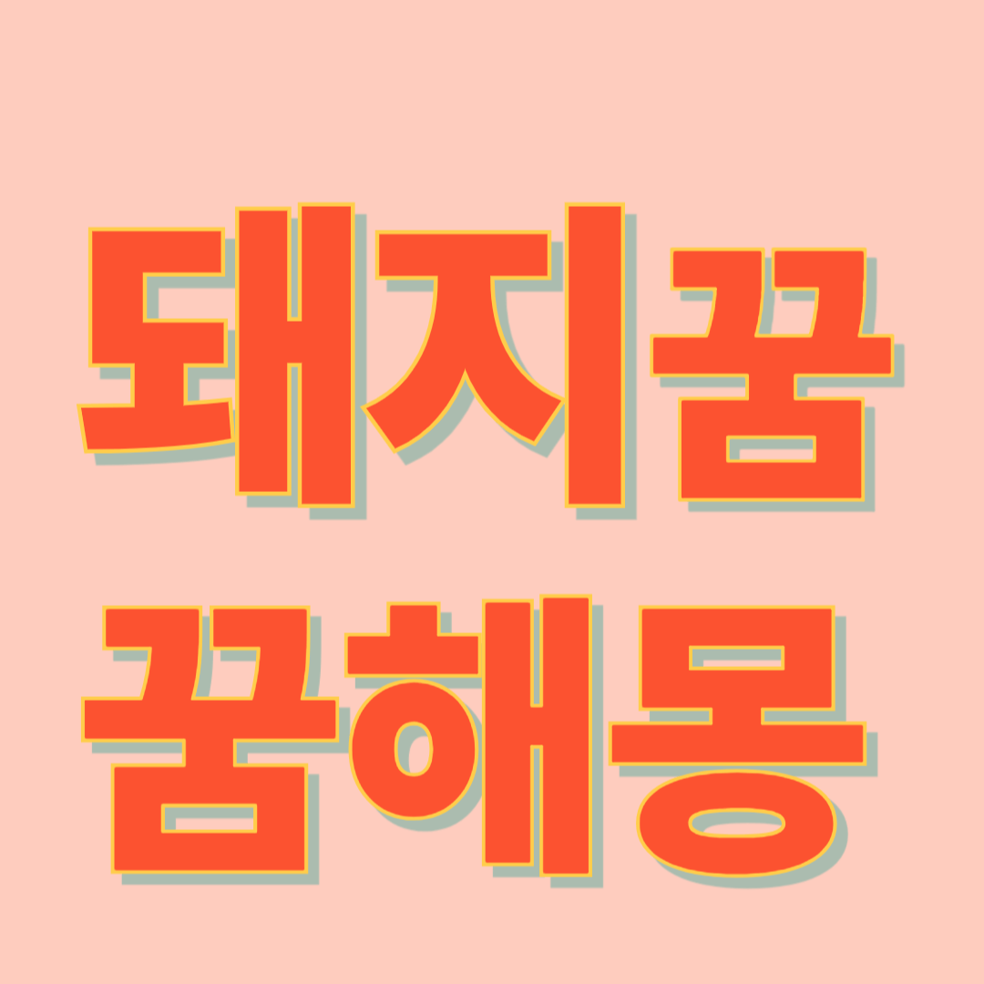 돼지 꿈 해몽