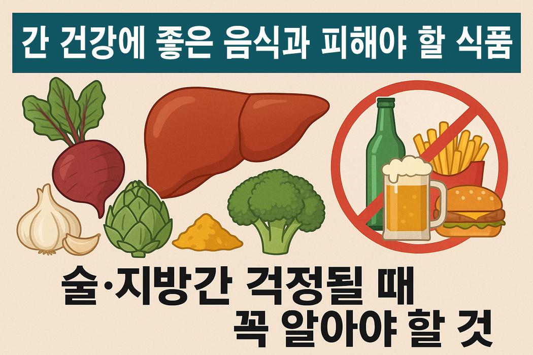 간 건강에 좋은 음식과 피해야 할 식품