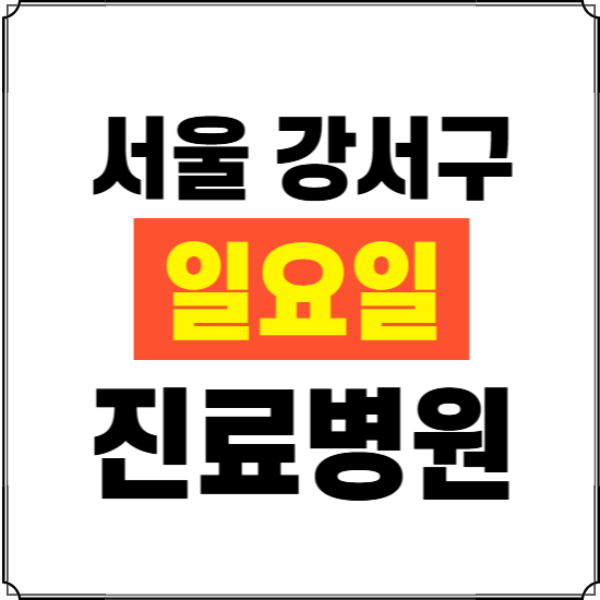 서울 강서구 일요일 진료병원 찾기 ❘ 24시 휴일 주말 응급 야간 심야 문여는 병원