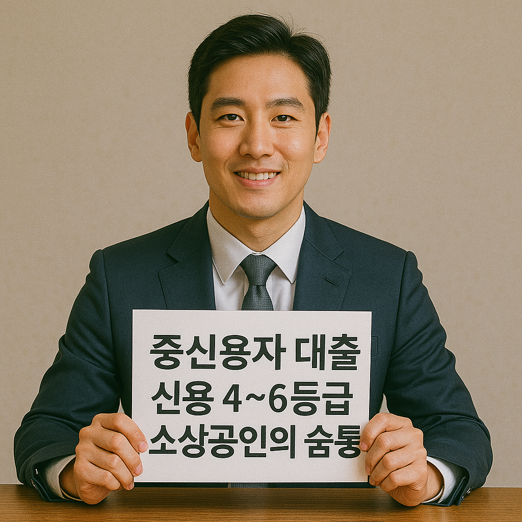 중신용자 대출 – 신용 4~6등급 소상공인의 숨통