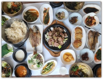 숯불보리굴비정식