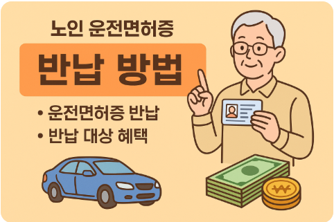 노인 운전면허증 반납 방법 혜택