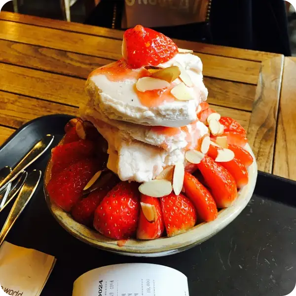 메가커피 팥빙수