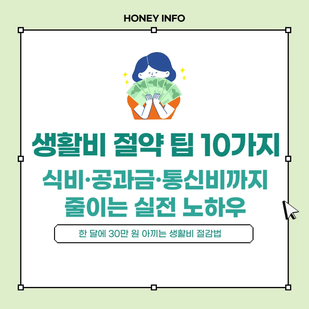 생활비 절약 팁 10가지