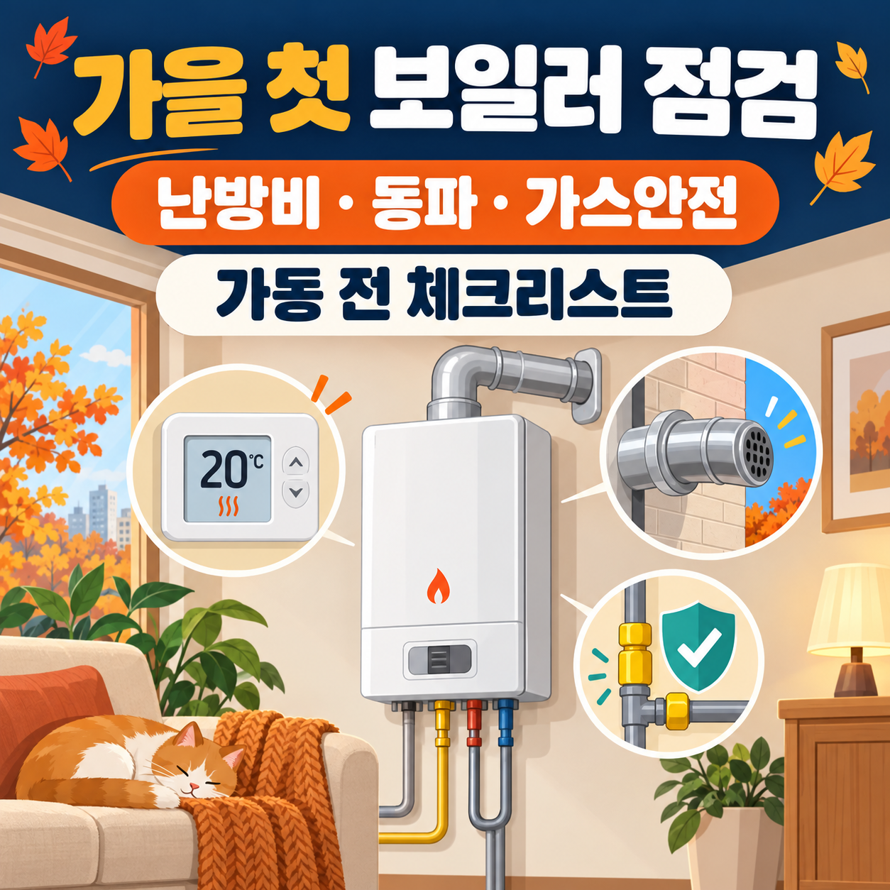 가을 첫 보일러 가동 전 점검법 - 난방비 폭탄&middot;동파&middot;가스누출 예방