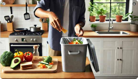 음식물 쓰레기 분리수거.귤껍질