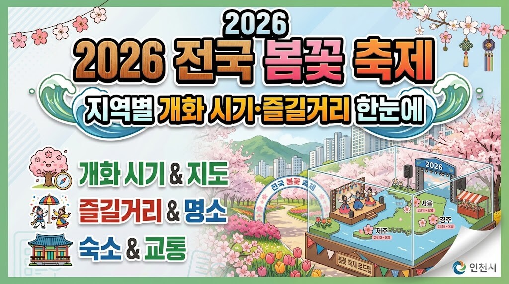 2026 봄꽃축제 총정리 ❘ 개화시기·지역별 일정 한눈에