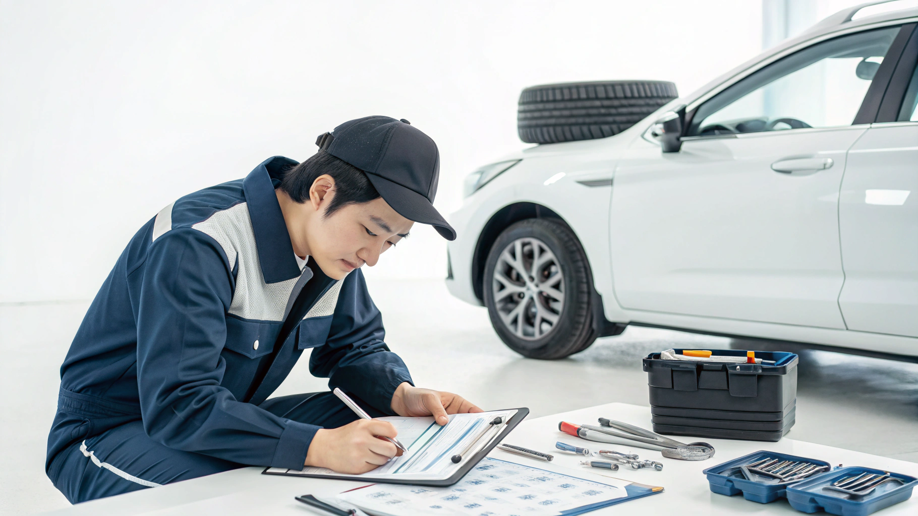 차량 보험 활용을 위해 체크리스트 보는 이미지