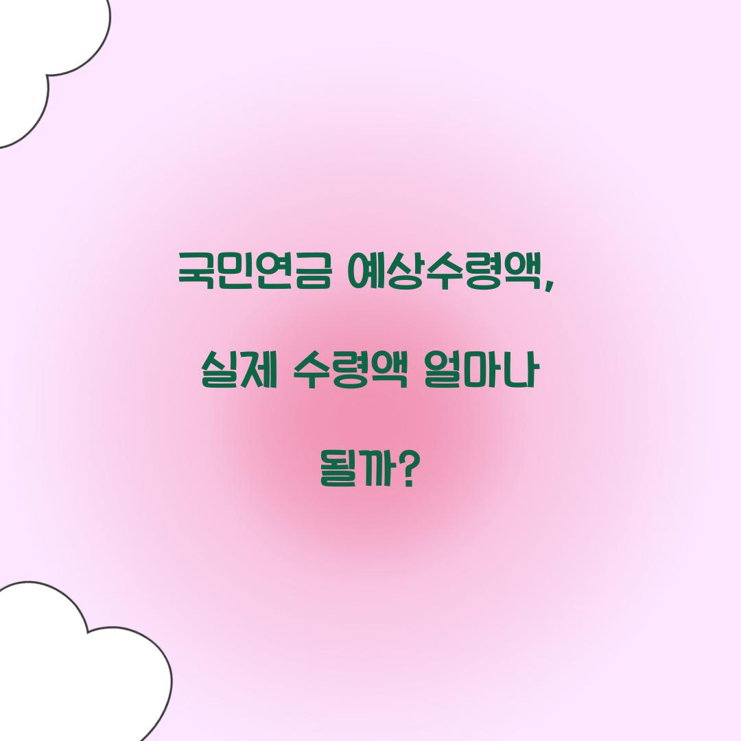 국민연금 예상수령액