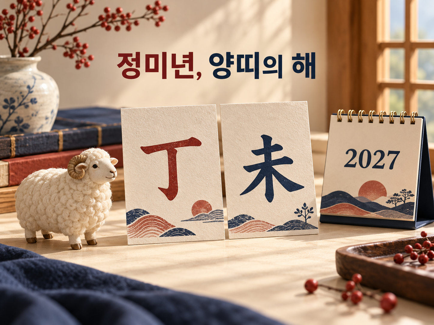 정미년의 정과 미를 설명하는 이미지