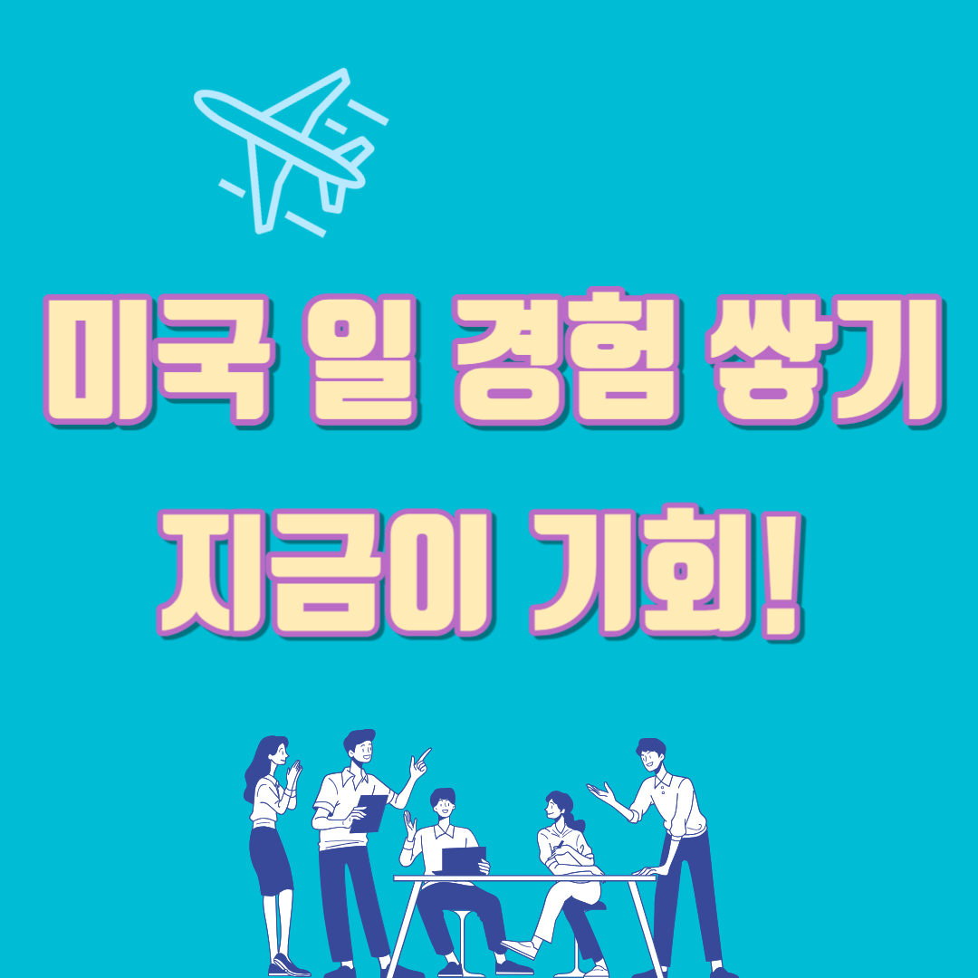 미국 일 경험 쌓기 지금이 기회